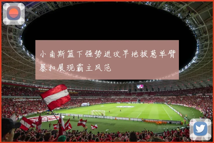 小南斯篮下强势进攻旱地拔葱单臂暴扣展现霸主风范